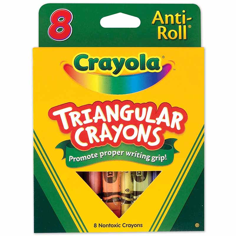 Crayola Anti-Roll Triangular Crayons - 8 pack - Image 1